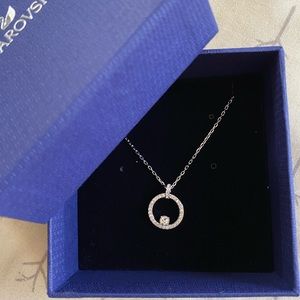 Swarovski circle pendant necklace